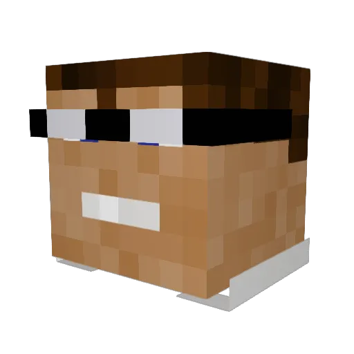 mortalium Minecraft avatar head, 3D render
