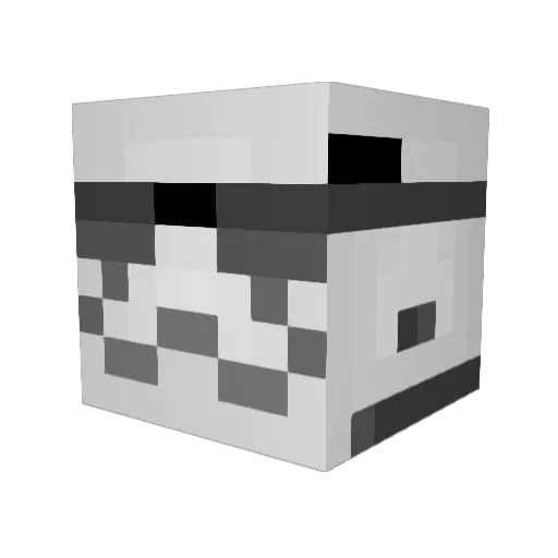 mortallll Minecraft avatar head, 3D render
