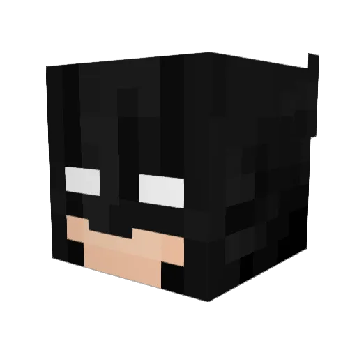 mortalmoi Minecraft avatar head, 3D render