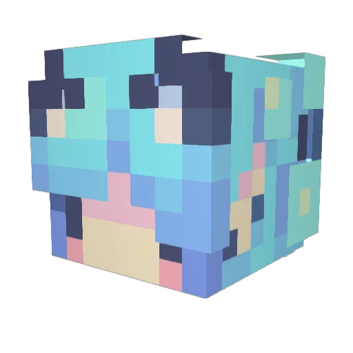 mortauxcons Minecraft avatar head, 3D render