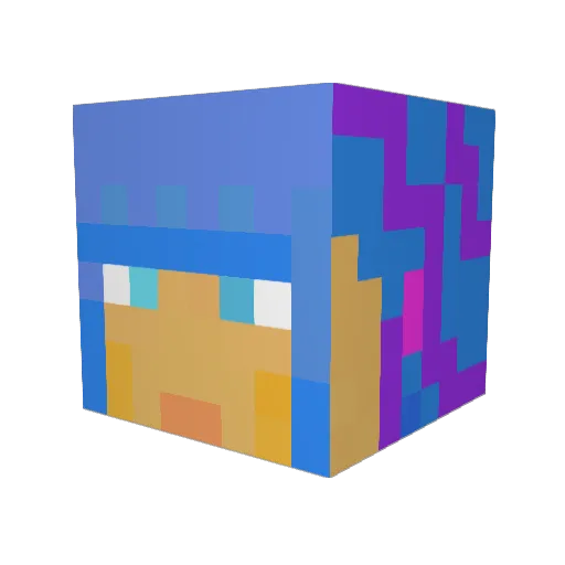 mortemy Minecraft avatar head, 3D render