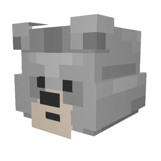 morto Minecraft avatar head, 3D render