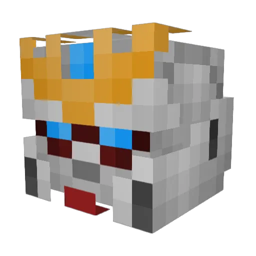 morupido Minecraft avatar head, 3D render