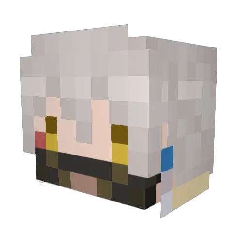 morute Minecraft avatar head, 3D render