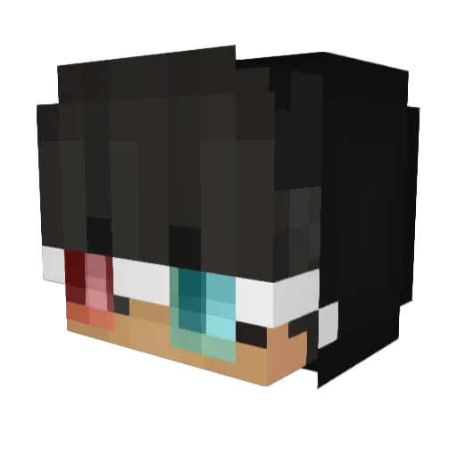 morv2k Minecraft avatar head, 3D render