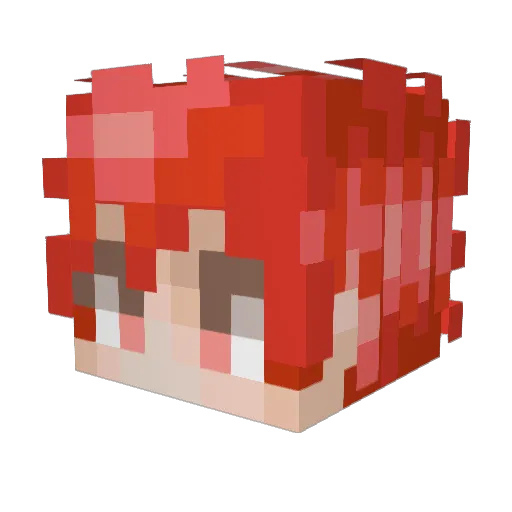 morywall Minecraft avatar head, 3D render