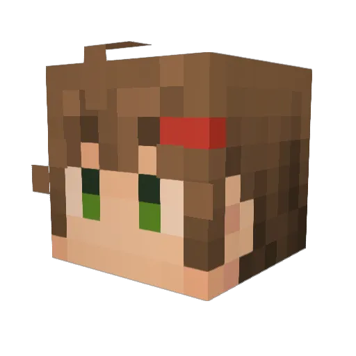 mosa394 Minecraft avatar head, 3D render