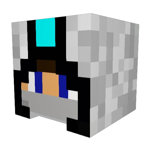 mosadott Minecraft avatar head, 3D render