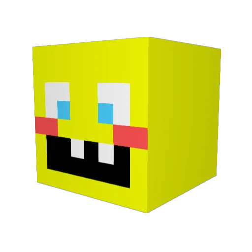 moscowparis Minecraft avatar head, 3D render