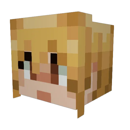 moseritus Minecraft avatar head, 3D render