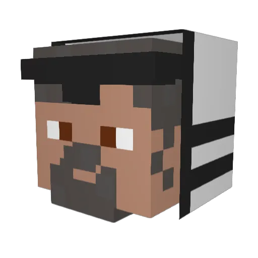 mosesss Minecraft avatar head, 3D render