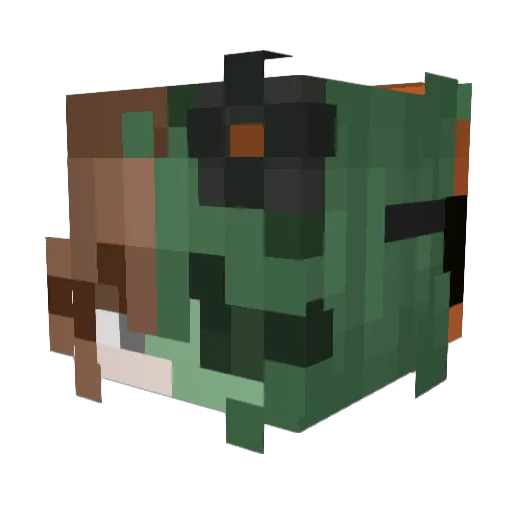 mosesthecroisant Minecraft avatar head, 3D render