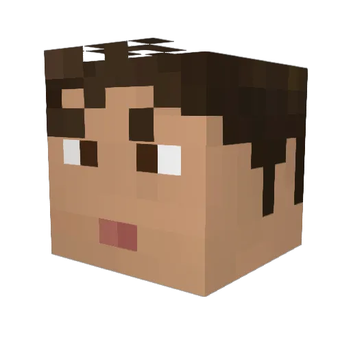 mosgem Minecraft avatar head, 3D render