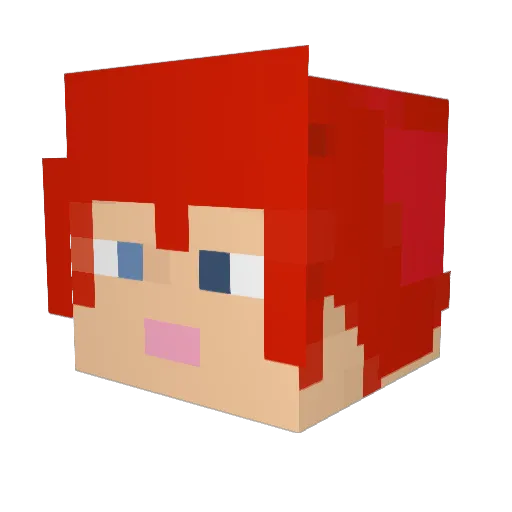 moshai Minecraft avatar head, 3D render
