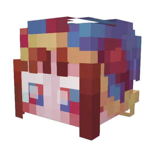 moshiia Minecraft avatar head, 3D render