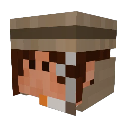 moshingpit Minecraft avatar head, 3D render