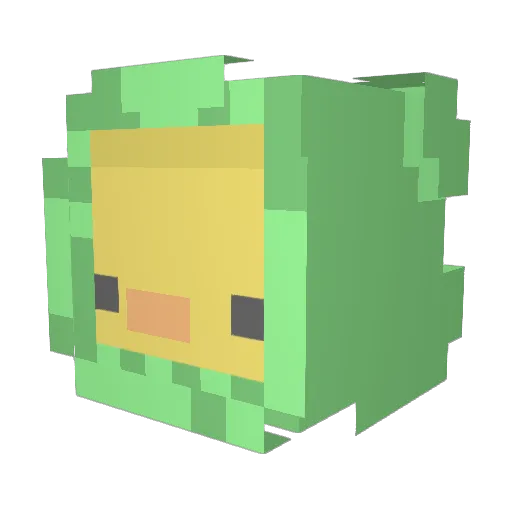 moshively Minecraft avatar head, 3D render