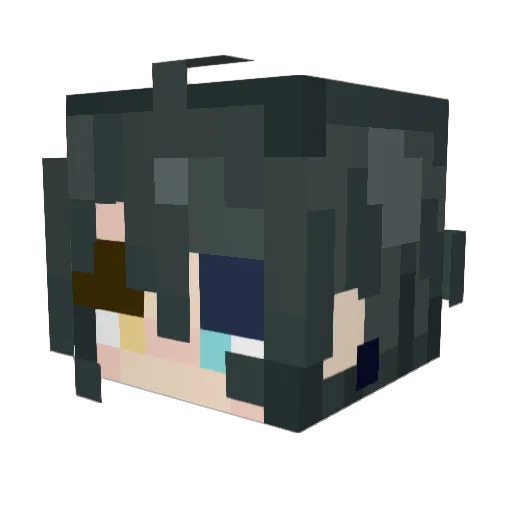 moshling Minecraft avatar head, 3D render