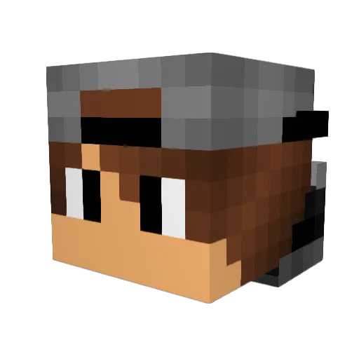 moshloo Minecraft avatar head, 3D render