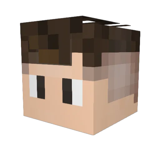 moshpie Minecraft avatar head, 3D render