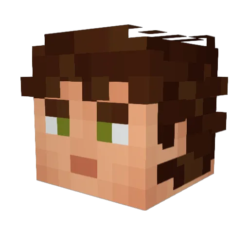 mosicore Minecraft avatar head, 3D render