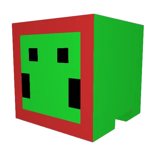 mosikusi Minecraft avatar head, 3D render