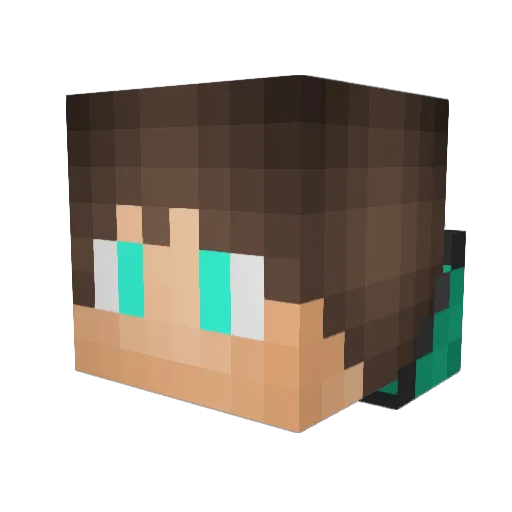 moss2162 Minecraft avatar head, 3D render