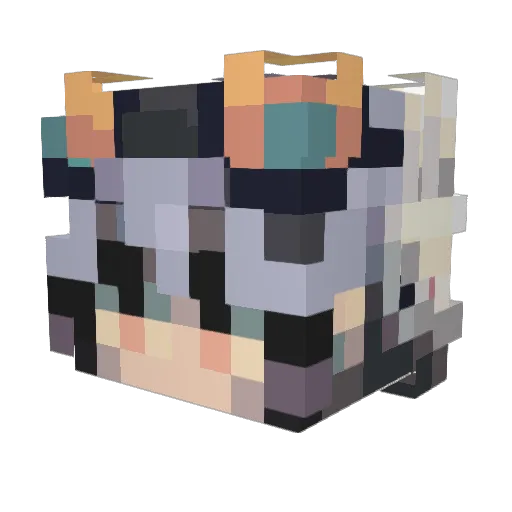 moss_CO Minecraft avatar head, 3D render