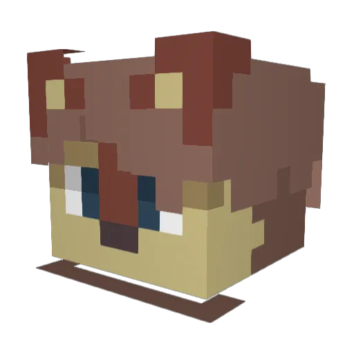 moss_collar Minecraft avatar head, 3D render