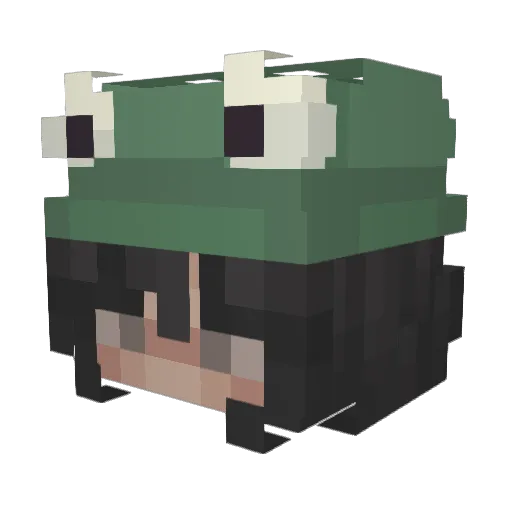 moss_frog69 Minecraft avatar head, 3D render