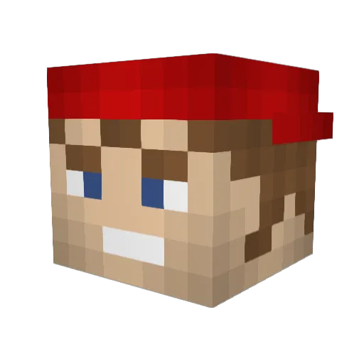 moss_moose Minecraft avatar head, 3D render