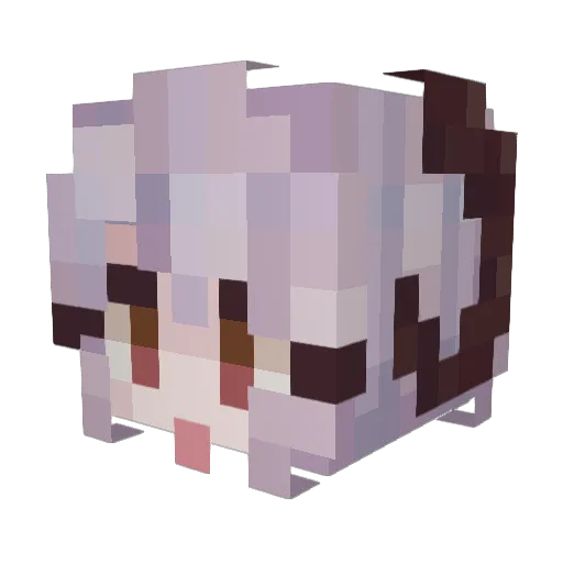 mossfairyy Minecraft avatar head, 3D render