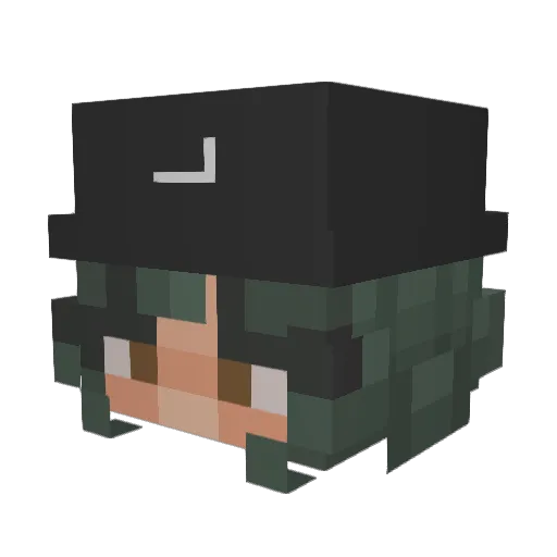 mossssssss Minecraft avatar head, 3D render