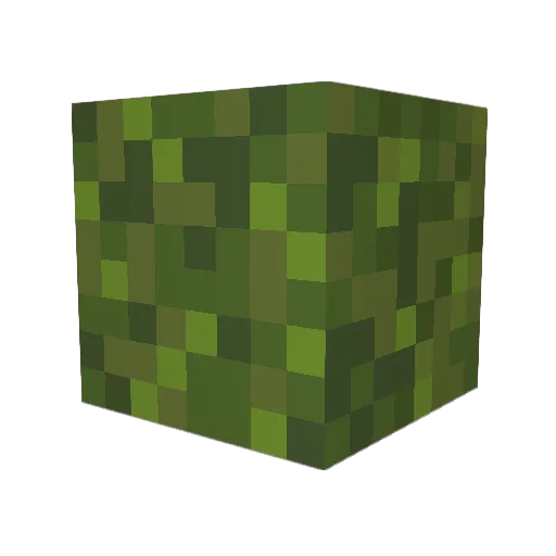 mossv Minecraft avatar head, 3D render