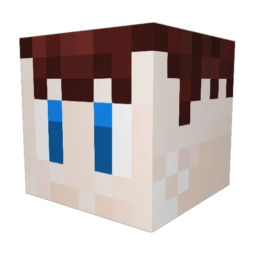 mossvt Minecraft avatar head, 3D render