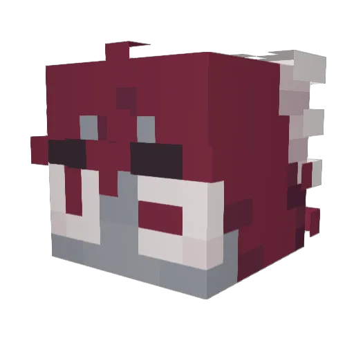mossycoat Minecraft avatar head, 3D render