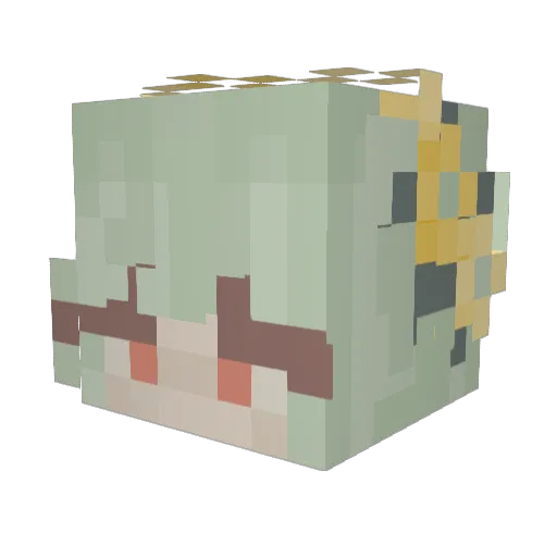 mossysoda Minecraft avatar head, 3D render