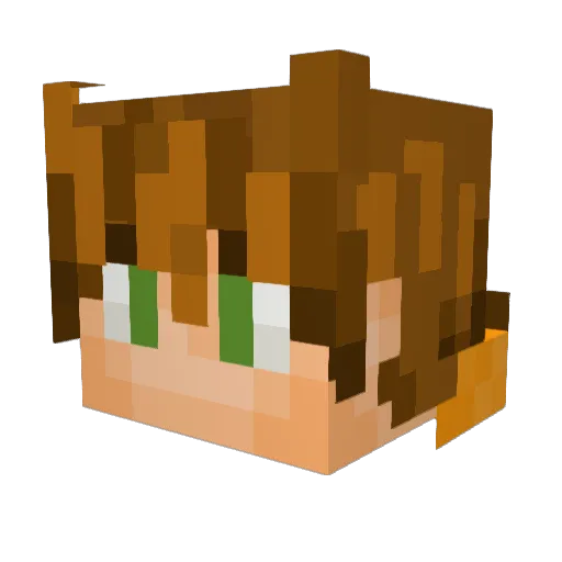 mostaba Minecraft avatar head, 3D render
