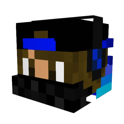 mostafafox Minecraft avatar head, 3D render