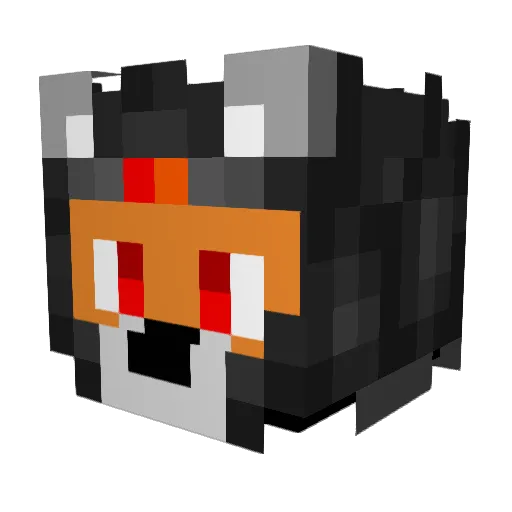 mostid Minecraft avatar head, 3D render
