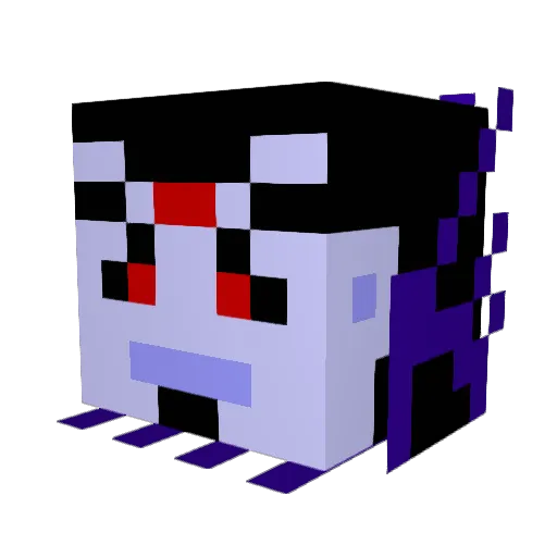 mostroff Minecraft avatar head, 3D render