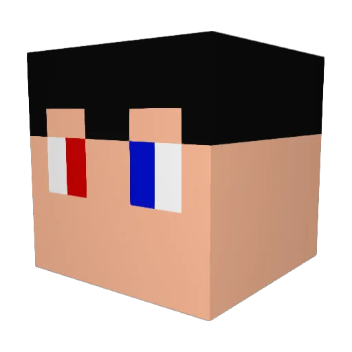 mosu1945 Minecraft avatar head, 3D render