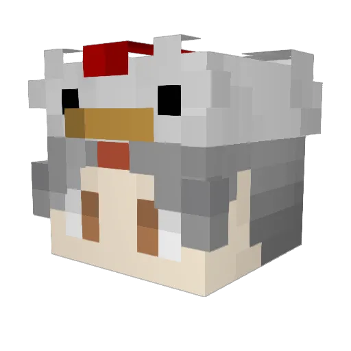 mosv1 Minecraft avatar head, 3D render