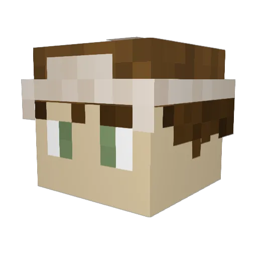 moszey Minecraft avatar head, 3D render