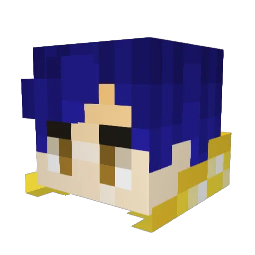motelsoap Minecraft avatar head, 3D render