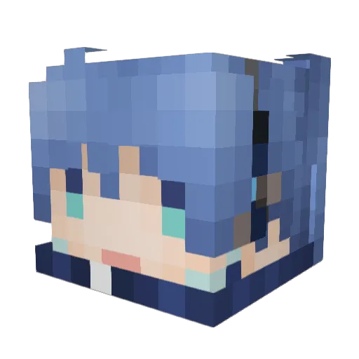 moth1011 Minecraft avatar head, 3D render