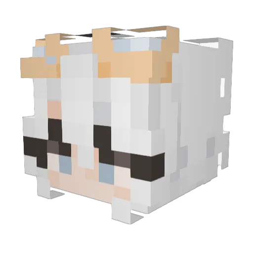 moth334 Minecraft avatar head, 3D render