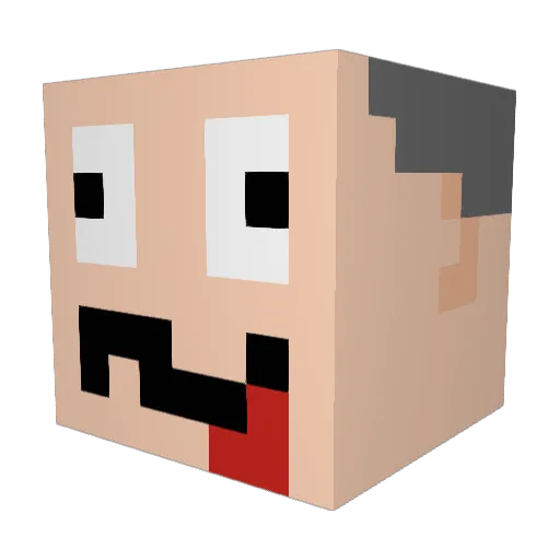 mothaphouqe Minecraft avatar head, 3D render