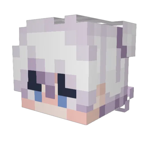 mother1_ Minecraft avatar head, 3D render