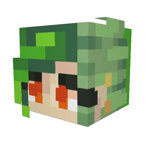 mothgurl Minecraft avatar head, 3D render